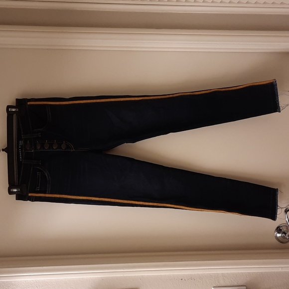 Veronica Beard Debbie 10" Skinny Tuxedo Stripe Jeans - Picture 5 of 16